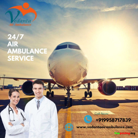 hire-vedanta-air-ambulance-service-indore-with-superior-icu-setup-big-0