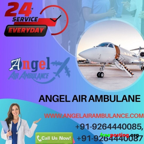 hire-credible-angel-air-ambulance-service-in-varanasi-with-finest-medical-tool-big-0